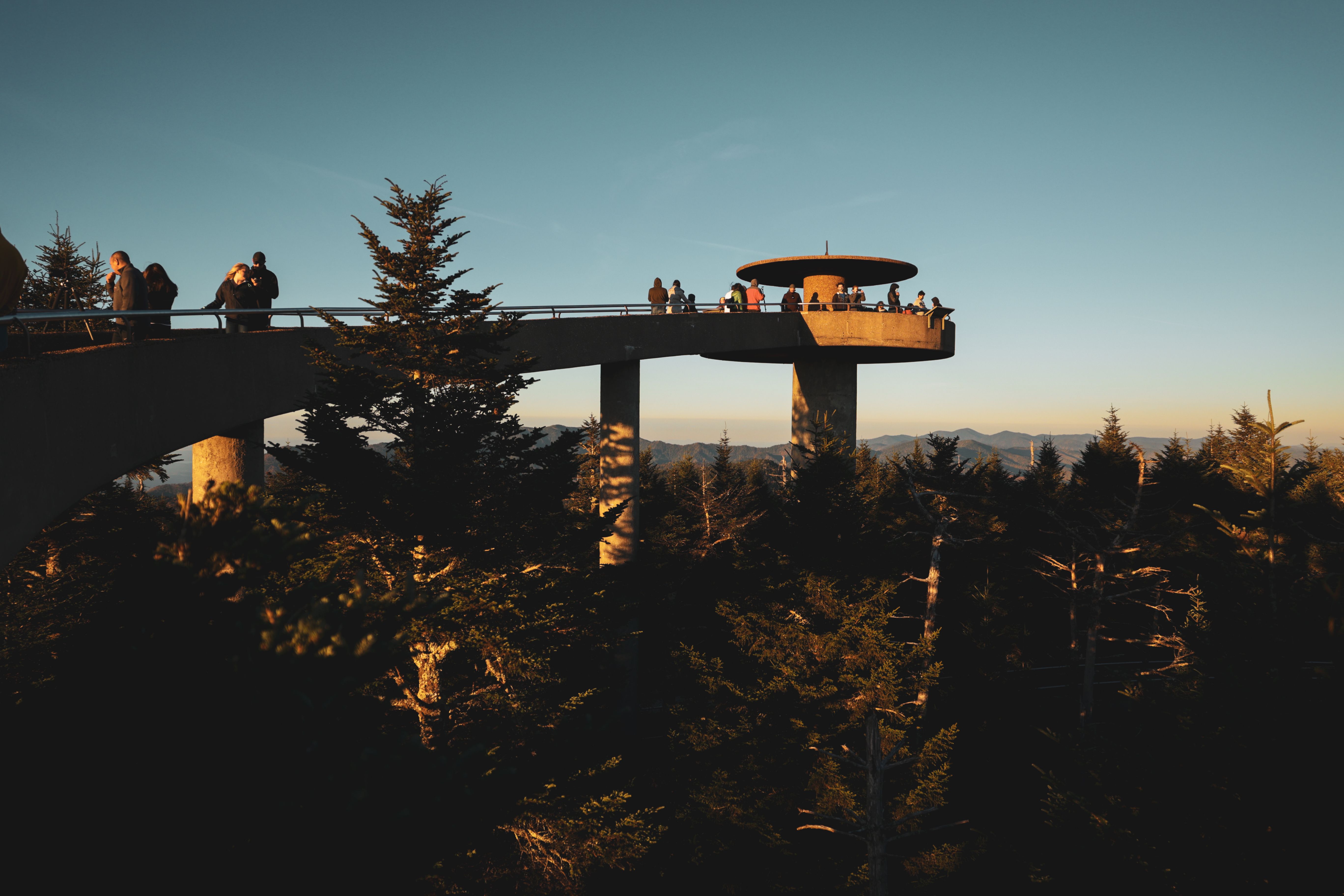 View of observation towner at Kuwoki, Great Smoky Mountains