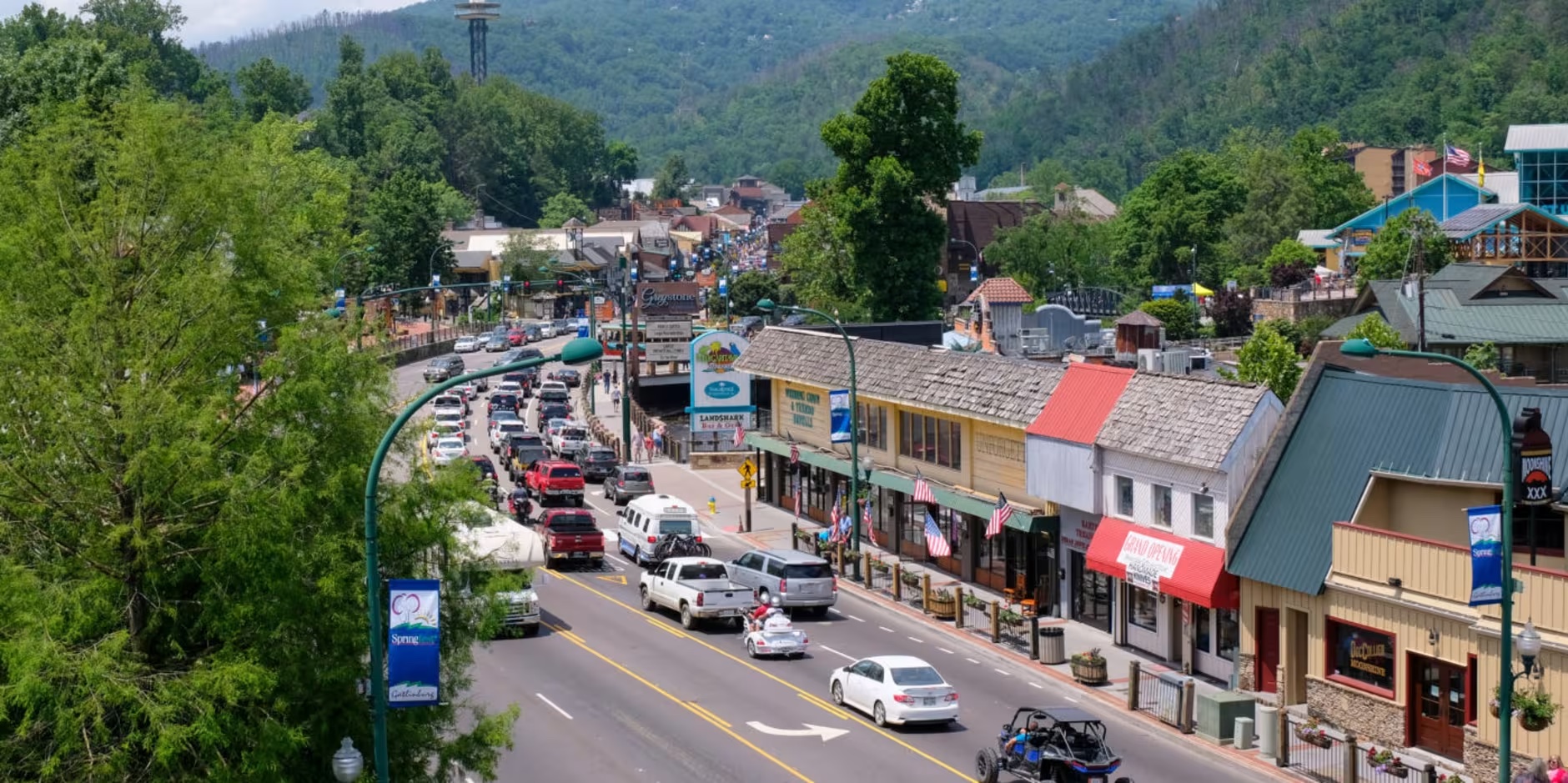 View of downtown Gatlinburg, Tennessee